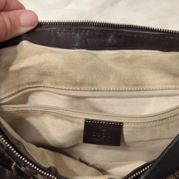 Authentic GUCCI Sukey Shoulder Hand Bag GG Canvas Leather 232955 Brown 4644J - Picture 12 of 12